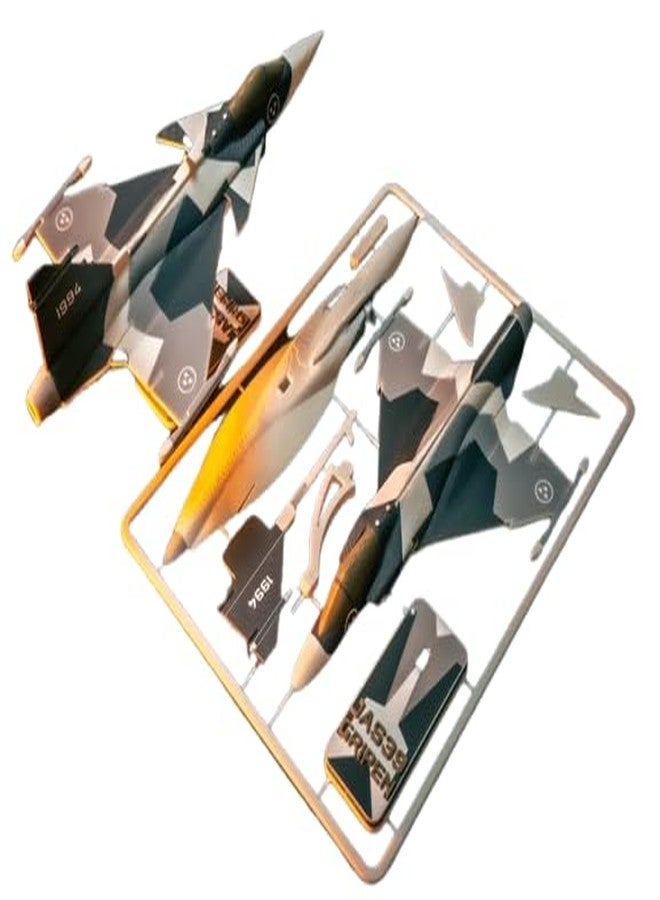 مجموعة مكعبات ثلاثية الأبعاد لطائرة JAS39 GRIPEN، مجموعة أحجية معدنية ثلاثية الأبعاد لطائرة JAS39 GRIPEN، نموذج طائرة مقاتلة نفاثة، للأعمار من 14 سنة فما فوق - Image 1